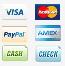 We accept multiple forms of payment for your convenience